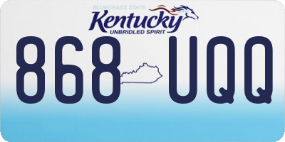 KY license plate 868UQQ