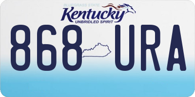 KY license plate 868URA