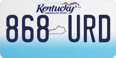 KY license plate 868URD