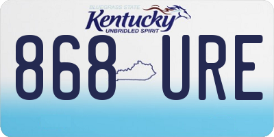 KY license plate 868URE