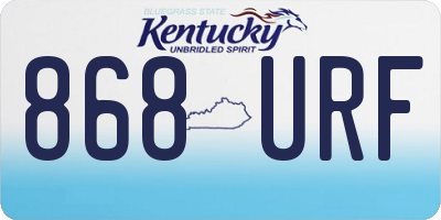 KY license plate 868URF
