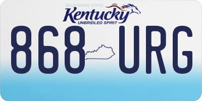 KY license plate 868URG