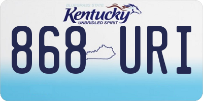 KY license plate 868URI