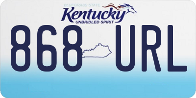 KY license plate 868URL