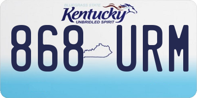 KY license plate 868URM