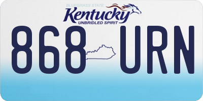 KY license plate 868URN