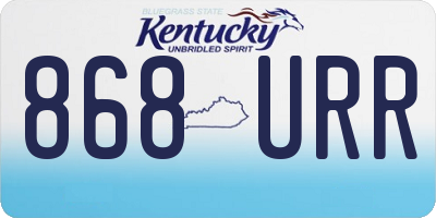 KY license plate 868URR