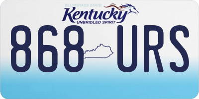 KY license plate 868URS