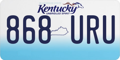 KY license plate 868URU