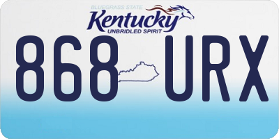 KY license plate 868URX