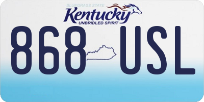 KY license plate 868USL
