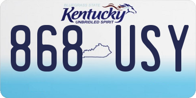 KY license plate 868USY