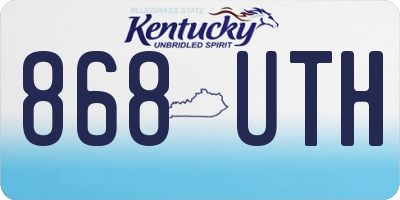 KY license plate 868UTH