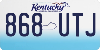 KY license plate 868UTJ