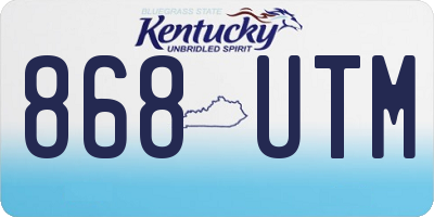 KY license plate 868UTM