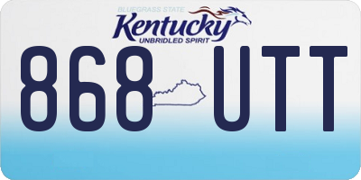 KY license plate 868UTT