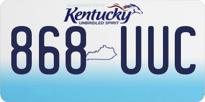 KY license plate 868UUC
