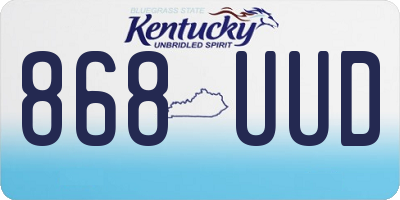 KY license plate 868UUD