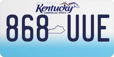 KY license plate 868UUE