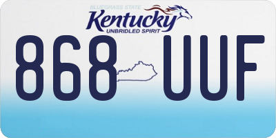 KY license plate 868UUF