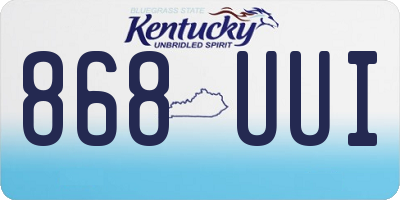 KY license plate 868UUI