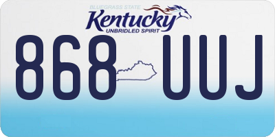 KY license plate 868UUJ