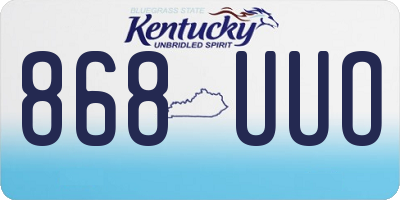 KY license plate 868UUO