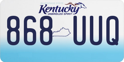 KY license plate 868UUQ