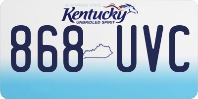 KY license plate 868UVC