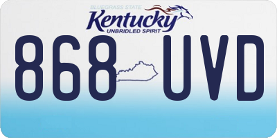 KY license plate 868UVD