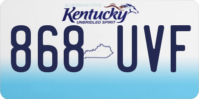 KY license plate 868UVF