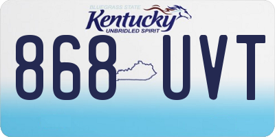KY license plate 868UVT
