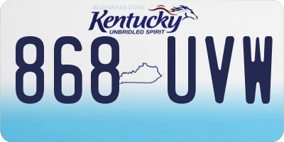 KY license plate 868UVW