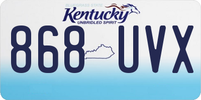 KY license plate 868UVX