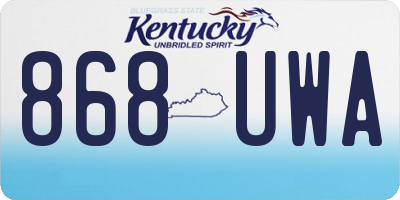 KY license plate 868UWA