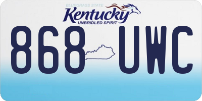 KY license plate 868UWC