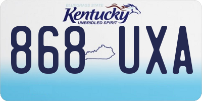 KY license plate 868UXA