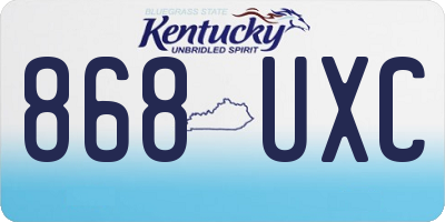 KY license plate 868UXC