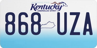 KY license plate 868UZA