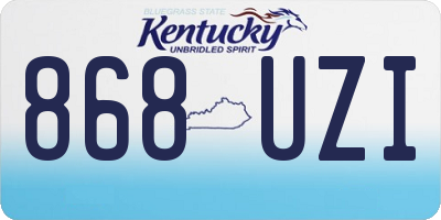 KY license plate 868UZI