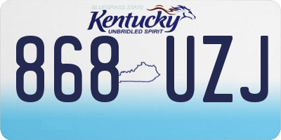 KY license plate 868UZJ