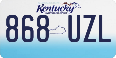 KY license plate 868UZL
