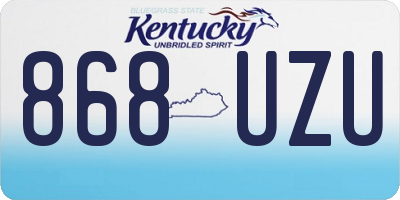 KY license plate 868UZU