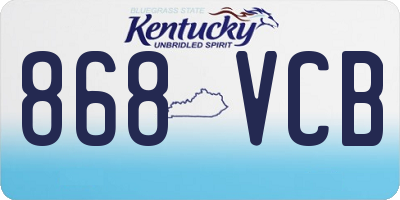 KY license plate 868VCB