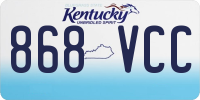 KY license plate 868VCC