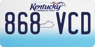 KY license plate 868VCD