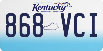 KY license plate 868VCI