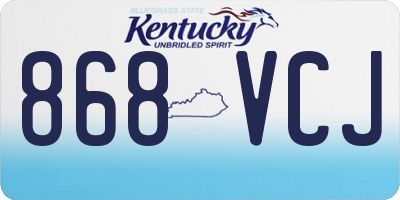 KY license plate 868VCJ