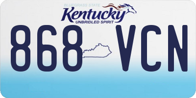 KY license plate 868VCN