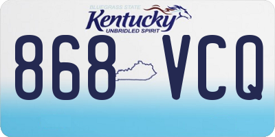 KY license plate 868VCQ